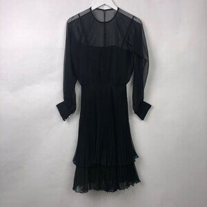 Lily Samii Black Sheer Silk Dress Size 4